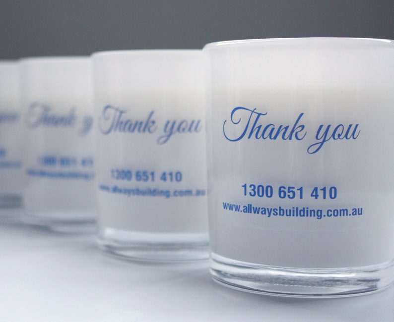 Personalised Logo Candle Custom Corporate Gift Events Customer Gift Thank you image 6