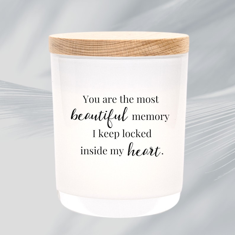 Design Your Own SYMPATHY Boxed Soy Candle Photo Remembrance Memorial Grief Commemorative Gift image 6