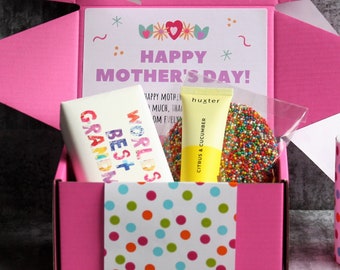 MOTHER'S DAY PAMPER Mini Custom Hamper | Personalised | Chocolate, Hand Cream & Soap | Mum | Mother | Nana | Grandma | Grandmother | Nona