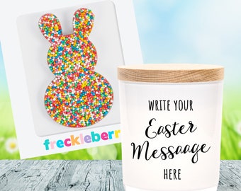 Easter | Design Your Own Candle | Personalised | MESSAGE | Custom Boxed Soy Candle | Chocolate | Present | Gift