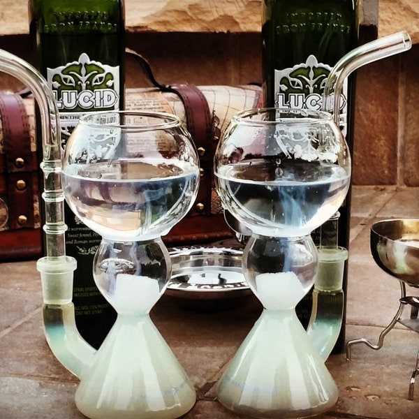 2 SLIPSTREAM Absinthe Fountain Drinking Glasses