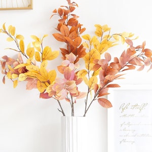 Lifelike Autumn Leaves – 2.9ft Faux Fall Branches for Rustic Home Décor Weddings and Seasonal Floral Arrangements DIY Crafts