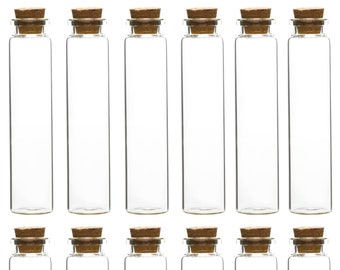 Mini Glass Bottles with Corks, 25ml, Wedding Favors (40 Pcs)