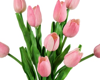 Echter Touch Rosa Tulpenstrauß, FiveSeasonStuff, DIY Blumendekor