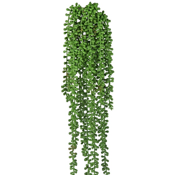 FiveSeasonStuff Artificial Faux String of Pearls Succulent Hanging Plants Decor (4 Stems)