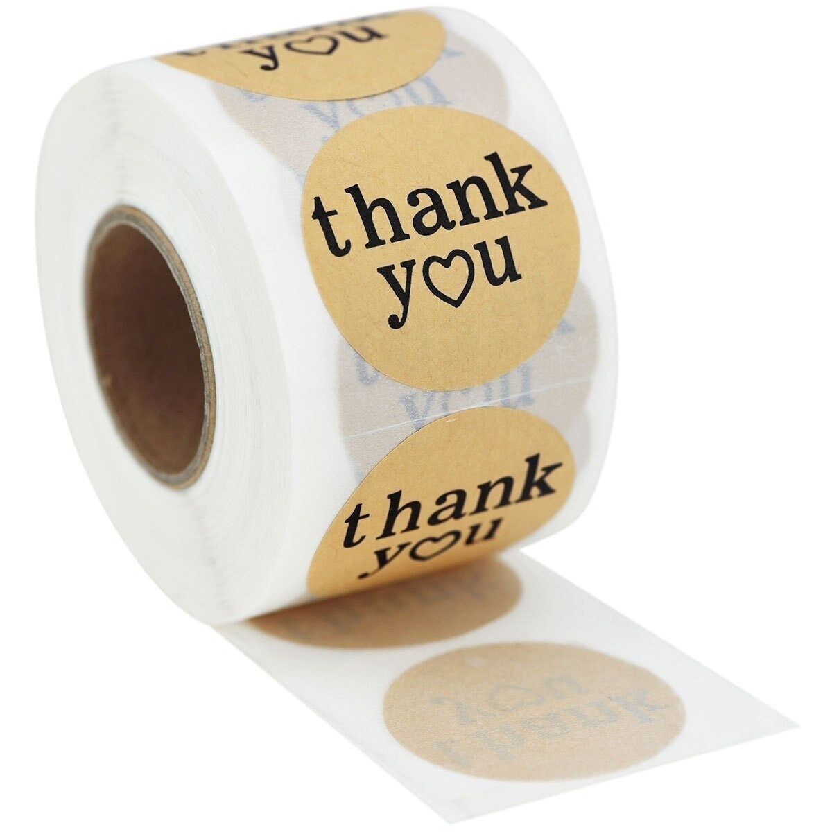 Round Shape Kraft Paper Thank You Stickers 500 Pieces - Etsy