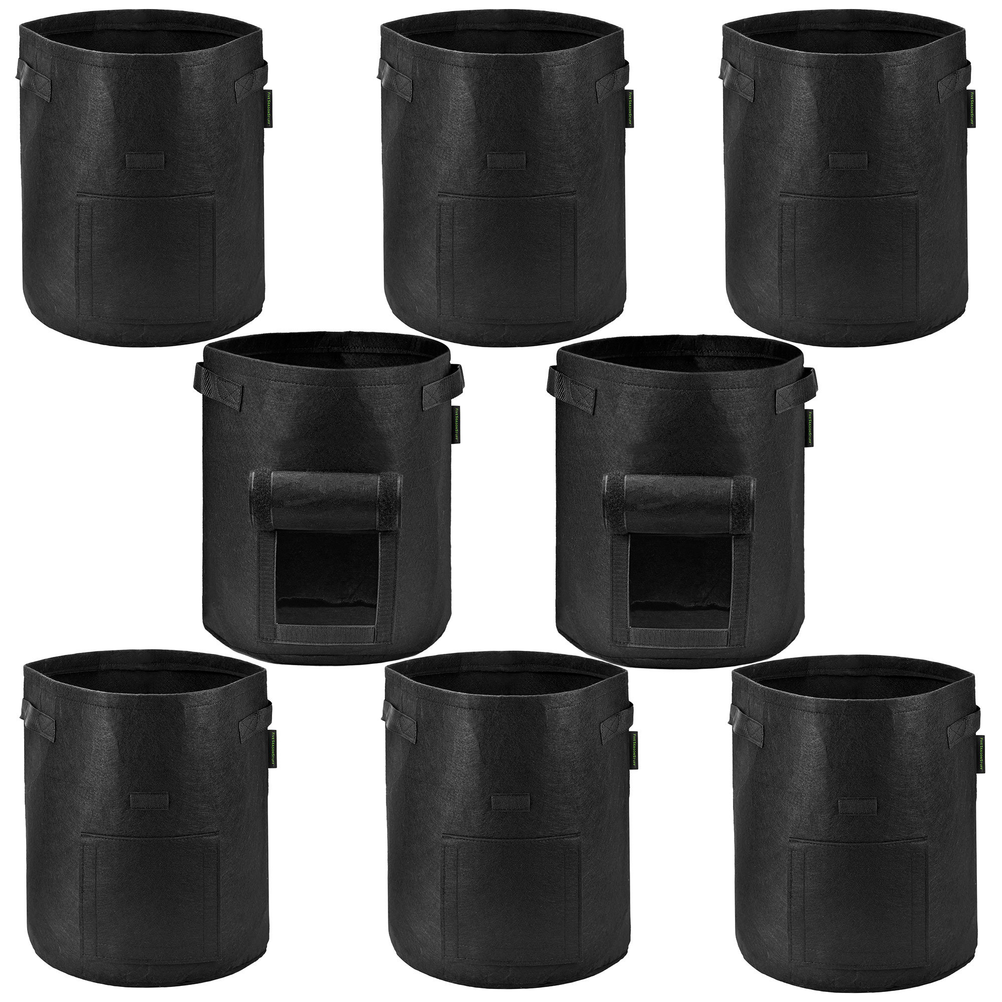 Kartoffelsäckchen 8er Pack 10 Gallon auch für Gemüse Kräuter Pflanzen Blumen — FiveSeasonStuff