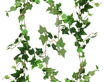 FiveSeasonStuff 2 Pcs Ivy Garland Artificial Silk Leaf Vine (5.7ft) Hanging Garland for Wall Decoration, Wedding, Wreaths