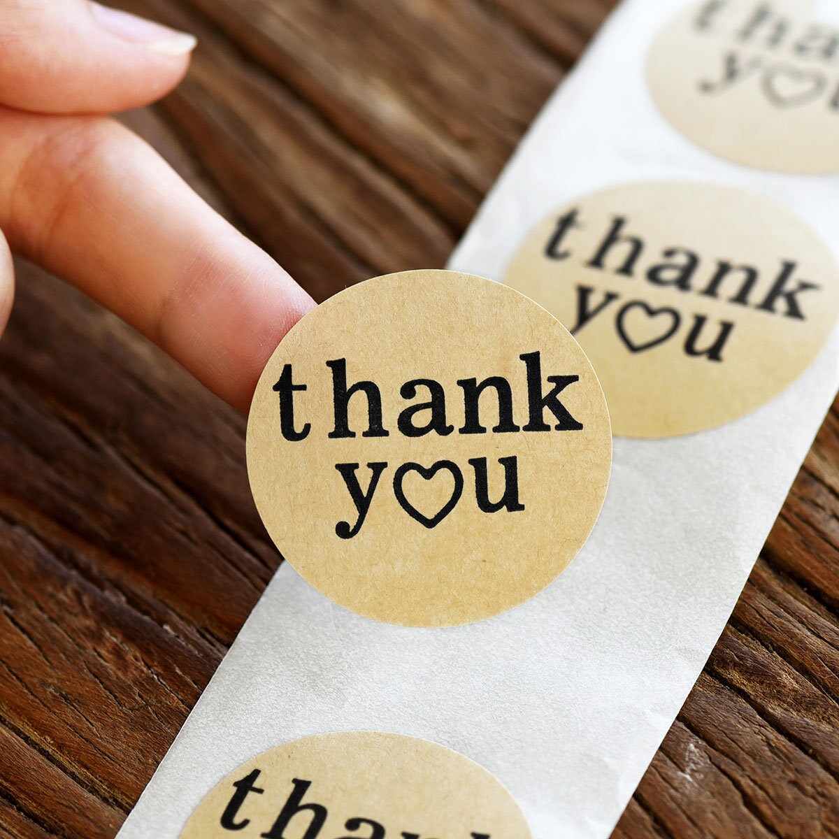Round Shape Kraft Paper Thank You Stickers 500 Pieces - Etsy