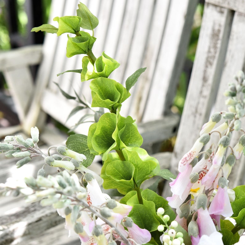 2 Stems of Artificial Bells of Ireland Flowers Filler Etsy
