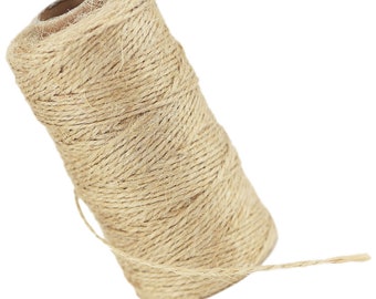 Vanhench Spago Di Iuta Naturale 250m X 2mm - Per Fai Da Te, Regali, Giardinaggio E Macramè