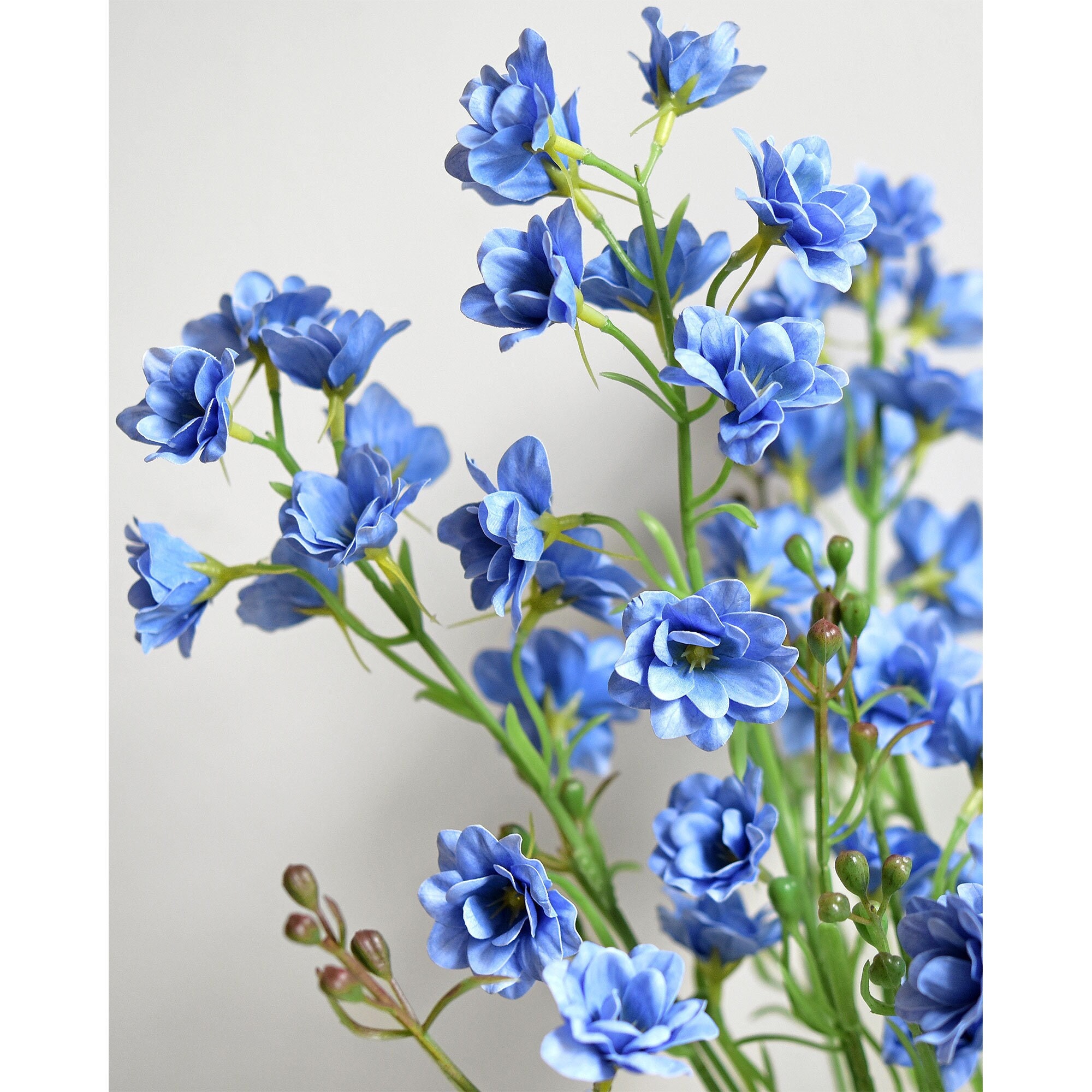 Royal Blue Delphinium Real Touch Artificial Flowers, 24.8” 6 Stems
