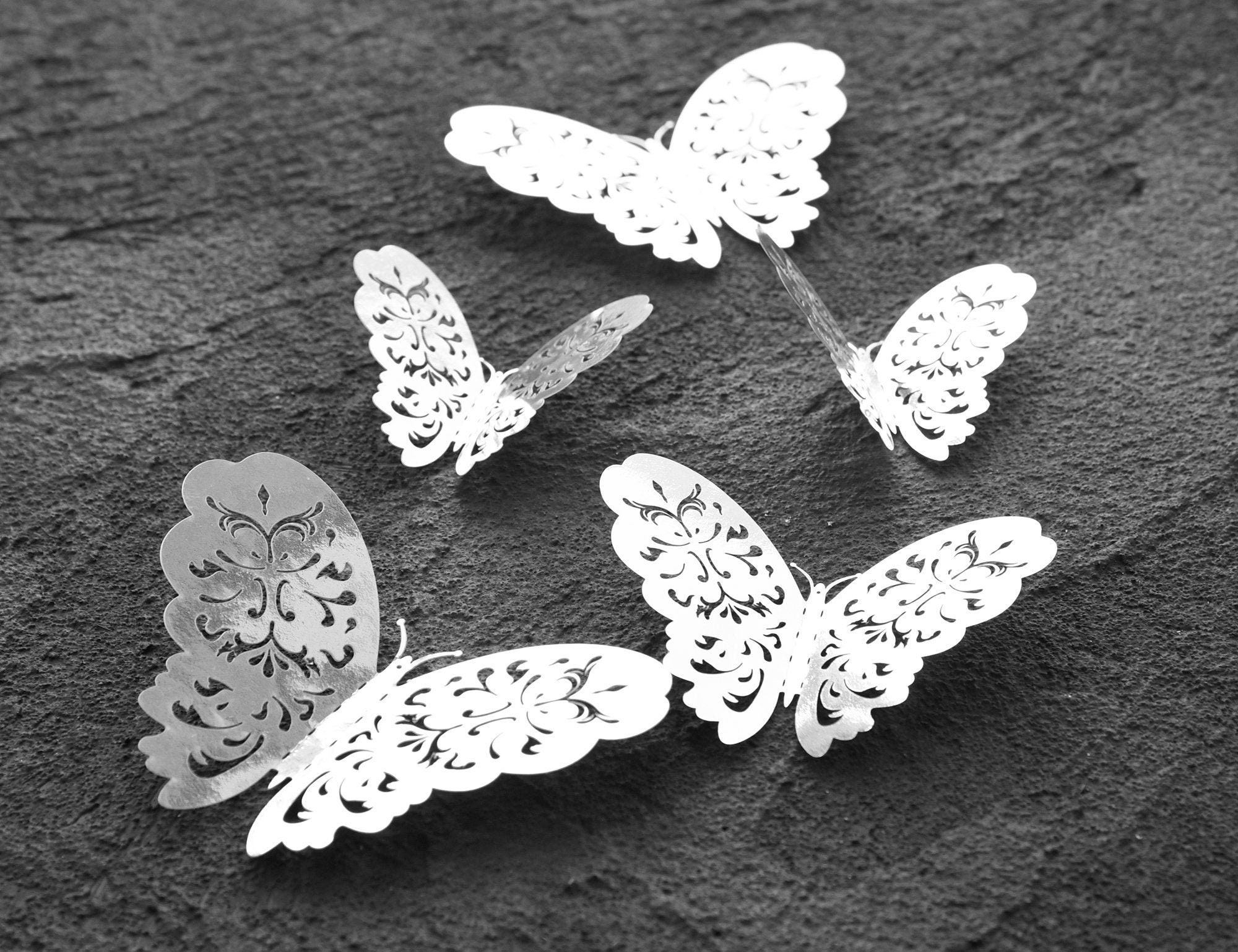 Gold Butterflies Wall Decorations Set - FiveSeasonStuff