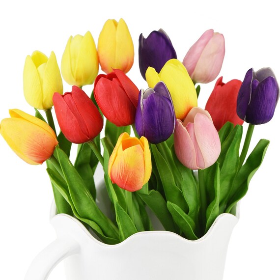 Atyhao Décor De Jardin De Maison De Poupée Ornement De Fleur De Tulipes