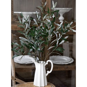 Lifelike Premium Olive Stems: Quality 30-inch Artificial Greenery for Floral Arrangements and Stylish Decor 6 Stems FiveSeasonStuff Floral image 4