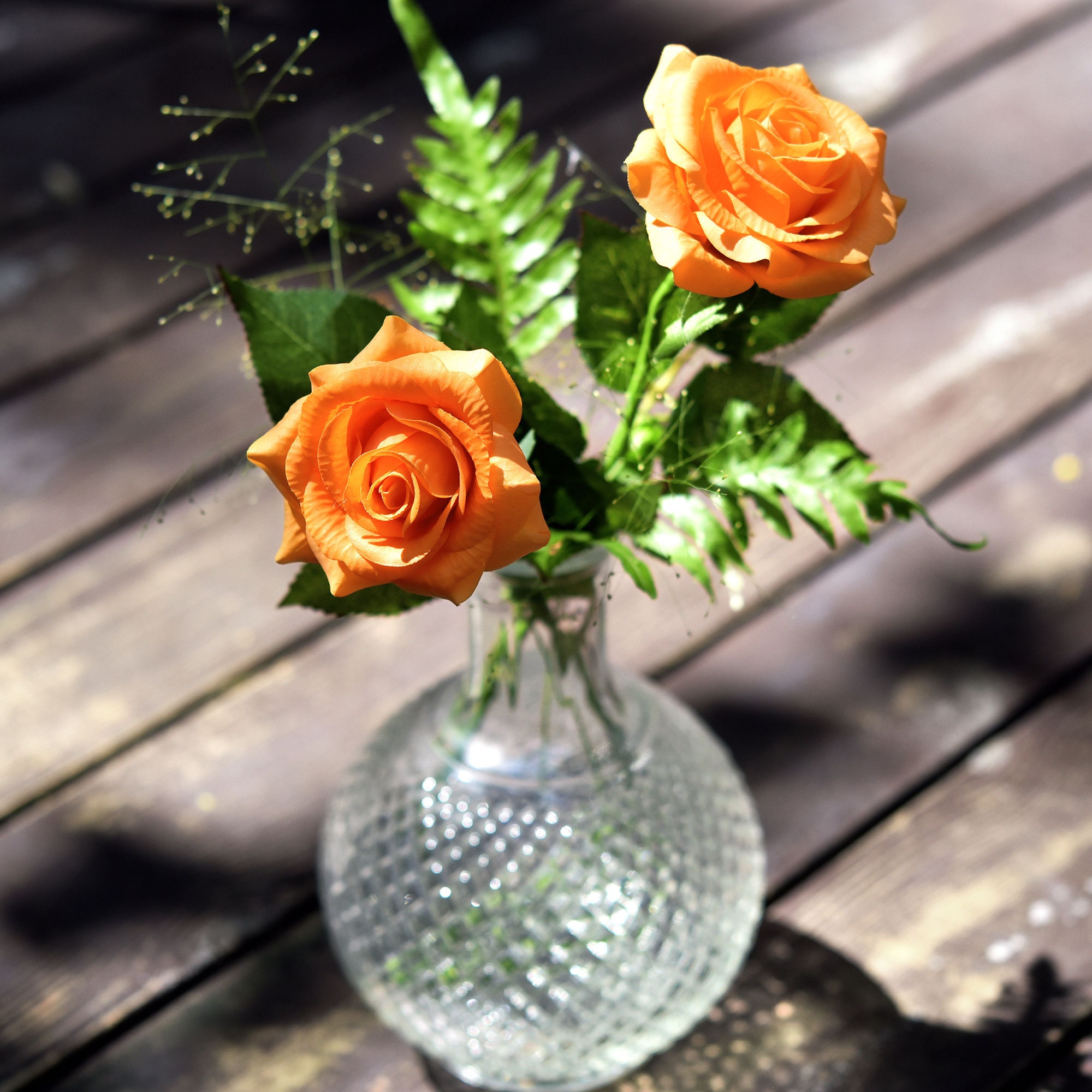 Fake Orange Roses Real Touch Orange Roses - Silk Artificial Flowers, 10 Stems - Etsy