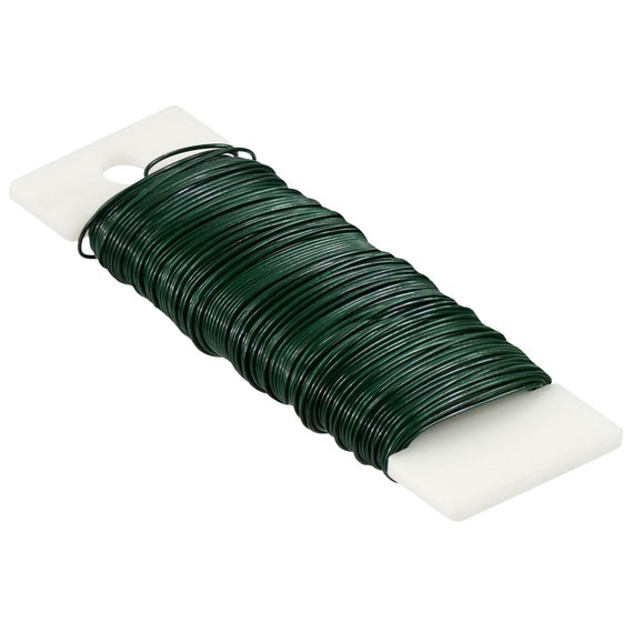Green Floral Wire, 22 Gauge, Ø 0.7mm, Total 114 Ft. Fiveseasonstuff 