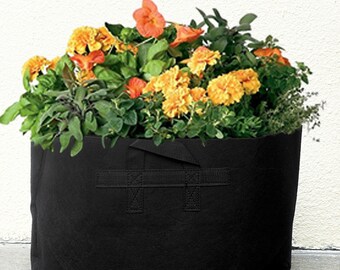 12 Sacchetti Coltivazione In Tessuto Non Tessuto 10 Galloni - Vasi Per Piante Con Manici, Traspiranti E Riutilizzabili Per Orto E Giardino, Nero - 3