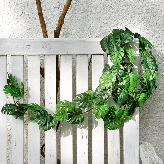 2Pcs Artificial Fake Vine Hanging Garland Plant Home Outdoor Green Chain  Wall