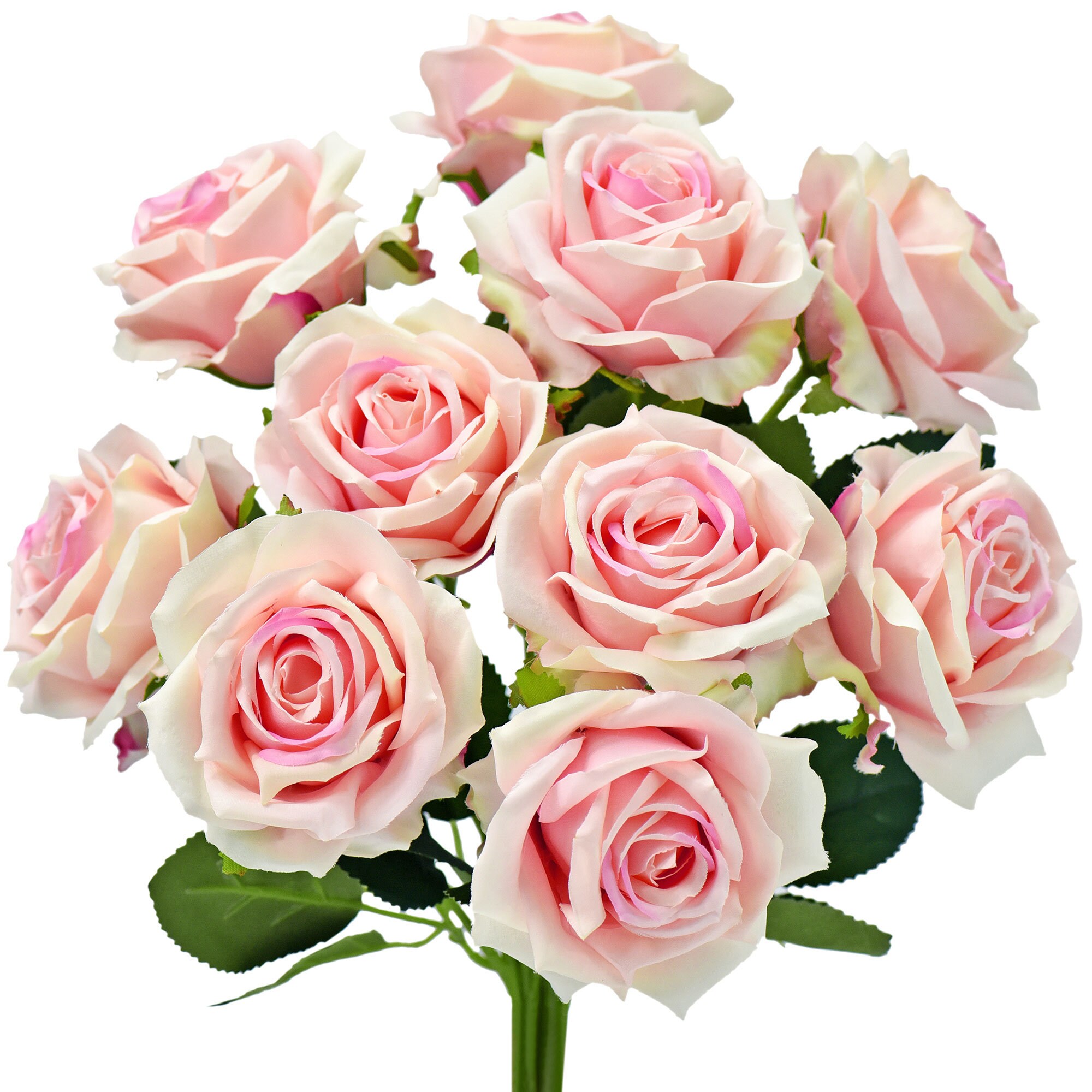1 Bundle Full Bloom Silk Roses Artificial Flowers Home D cor