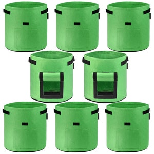 Potato Grow Bags 6 Pack 10 Gallon (Green) also for Vegetables Herbs Plants Flowers — FiveSeasonStuff