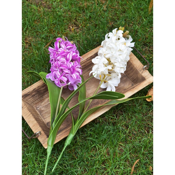 Real Touch weie Hyazinthe, knstliches Blumenarrangement, 2 Stiele - Etsy  sterreich