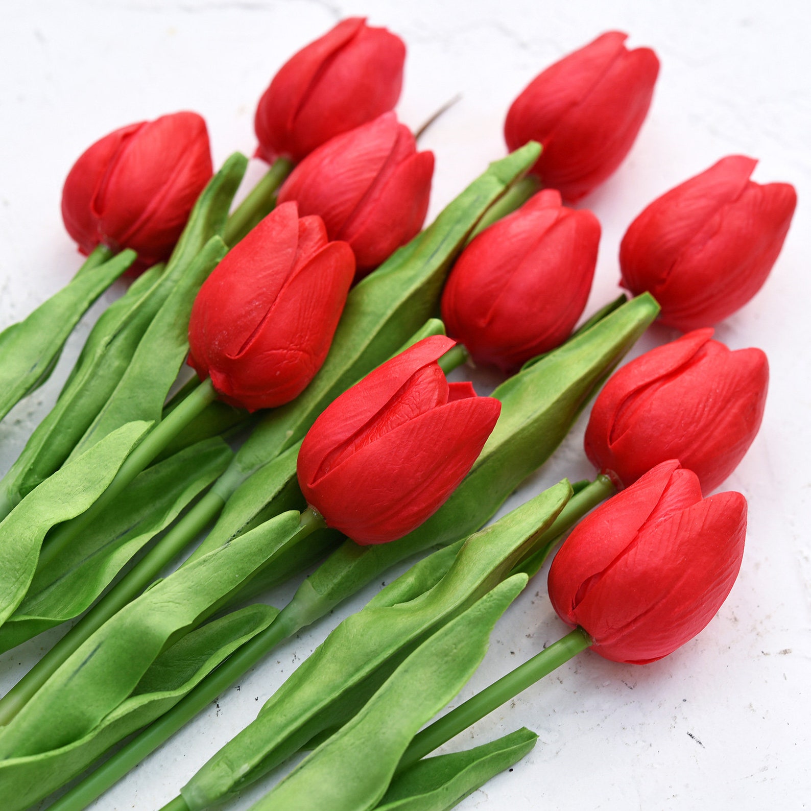 FiveSeasonStuff 10 Stems of Red Real Touch Tulip Artificial Etsy