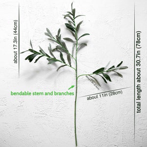 Lifelike Premium Olive Stems: Quality 30-inch Artificial Greenery for Floral Arrangements and Stylish Decor 6 Stems FiveSeasonStuff Floral image 8