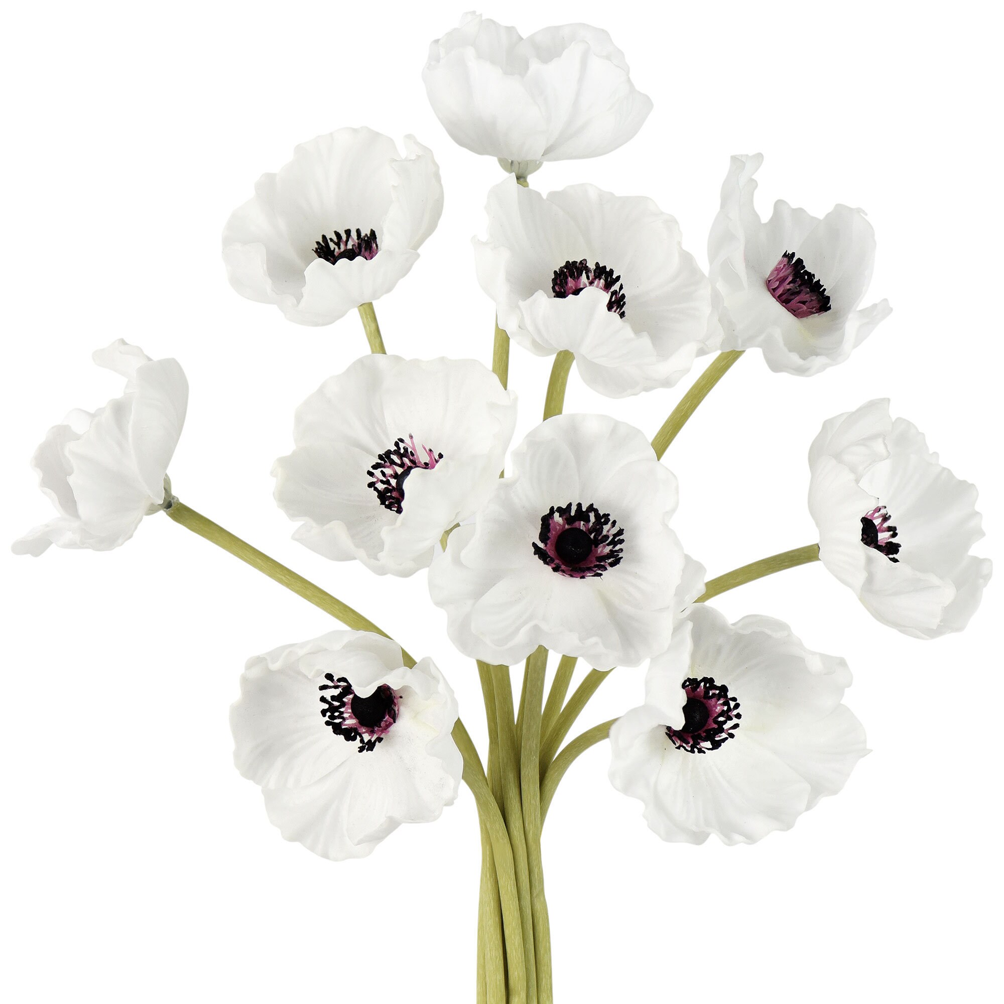 造花　ポピー　白　130本 造花ポピー白130本