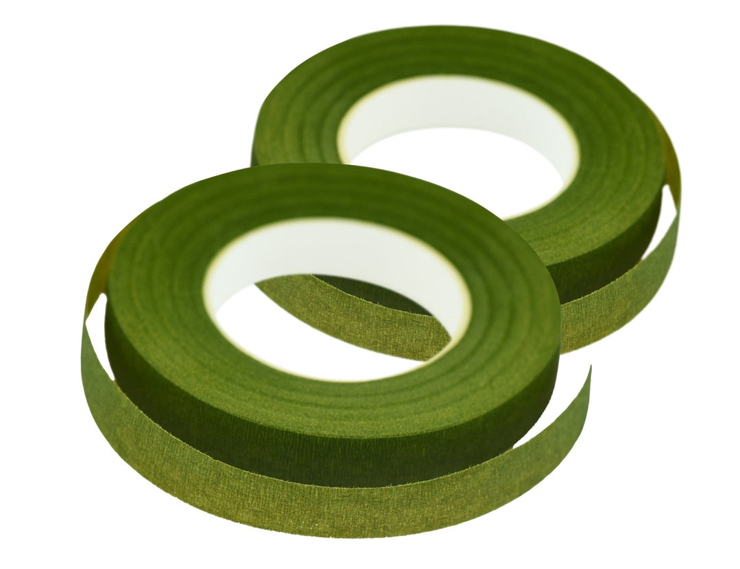 Fiveseasonstuff 2 Rolls 60 Yards moss Green Floral Tapes Making Flower Bouquets, Corsages