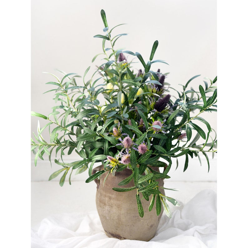 Lifelike Premium Olive Stems: Quality 30-inch Artificial Greenery for Floral Arrangements and Stylish Decor 6 Stems FiveSeasonStuff Floral image 7