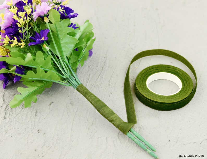 Fiveseasonstuff 2 Rolls 60 Yards moss Green Floral Tapes Etsy