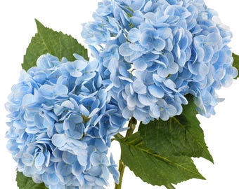 Real Touch Blue Hydrangea Stems | Floral Arrangement, 2 Stems
