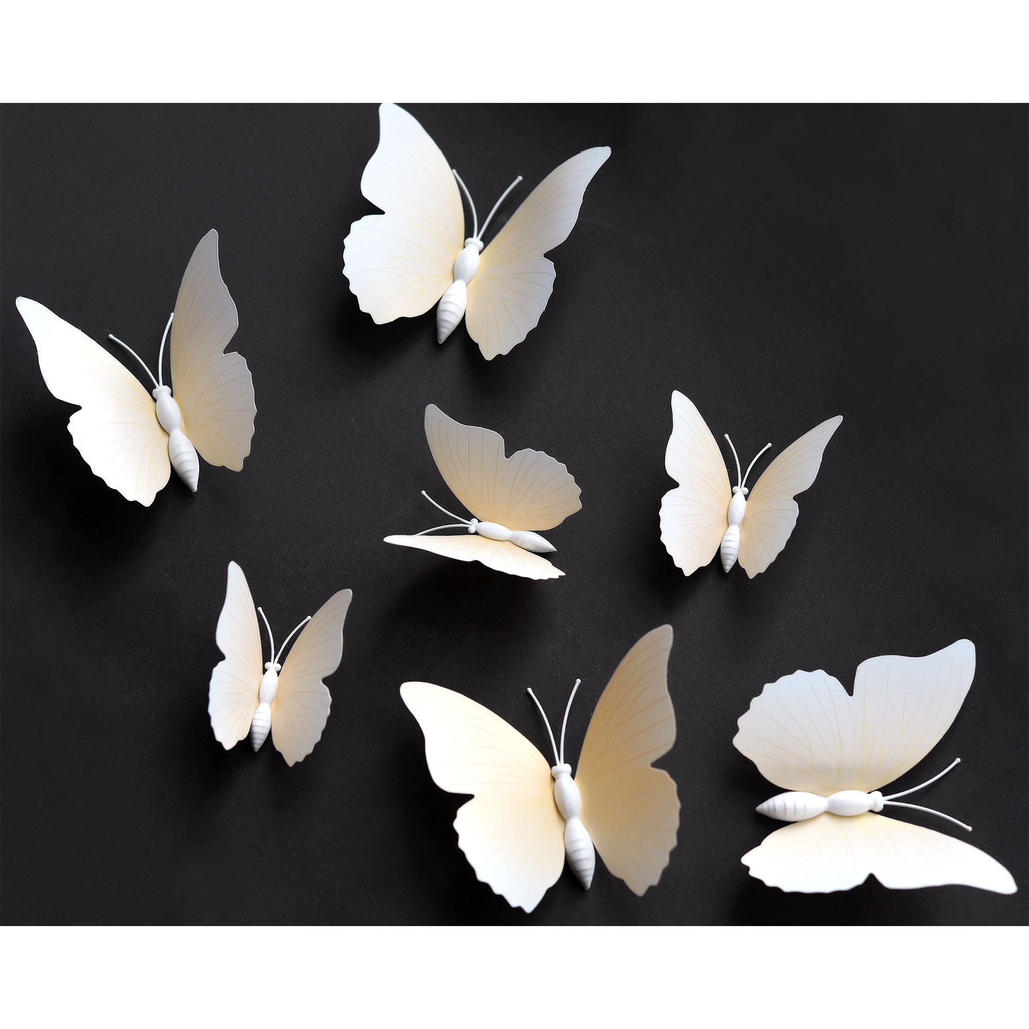 White Butterflies Decorations with Magnet - FiveSeasonStuff