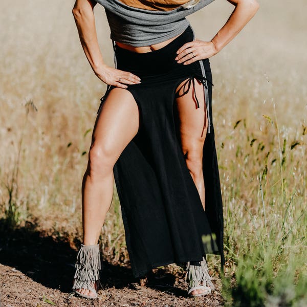 Prästinna Slits Kjol Cosplay Alv Älv Dominatrix Burning Man Sexig Festival Zigenare Noralina Noralina Noralina Frihetskostym Häxa