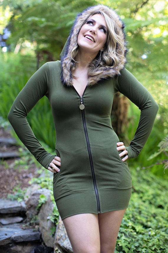 Aiwa Fur Hoodie Dress - Flower of Life Zipper Pull Faux Assassins Coat Elven Elf Nymph Elven Cosplay Coat Creed Sexy Boho Olive Green Jacket - Etsy Aiwa Fur Hoodie Dress - Flower of Life Zipper Pull Faux Assassins Coat Elven Elf Nymph Elven Cosplay Coat Creed Sexy Boho Olive Green Jacket - Etsy