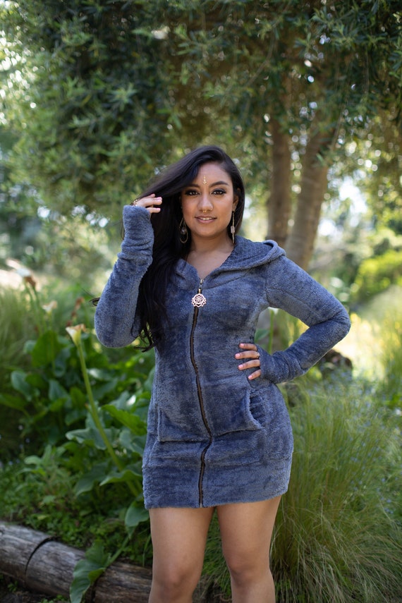 Jewel Hoodie Dress Faux Fur Jacket Fun 