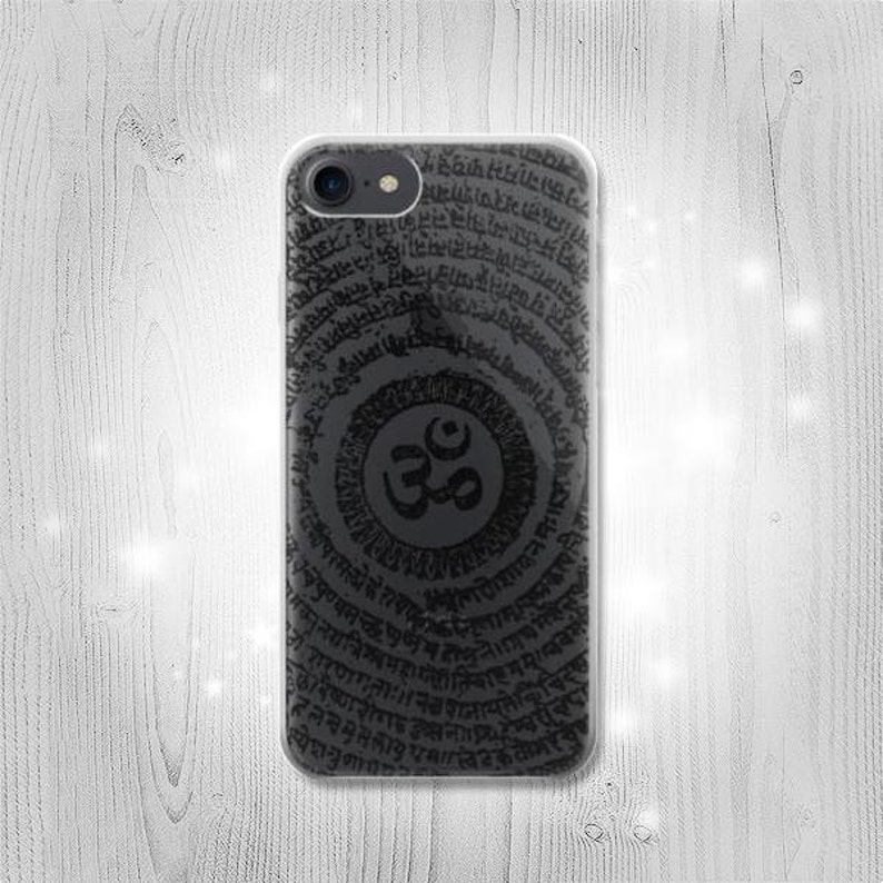 Om Symbol Tattoo Transparent Clear Case For iPhone 12 Pro Samsung Galaxy Google HTC LG Motorola OnePlus Huawei Sony