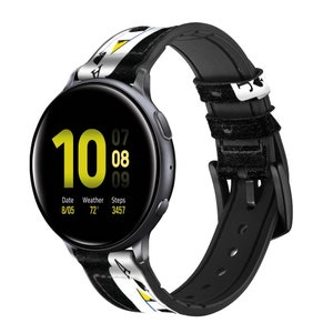 Poker Royal Straight Flush Leather & Silicone Smart Watch Band Strap For Samsung Garmin Fossil Wristwatch 18-24mm