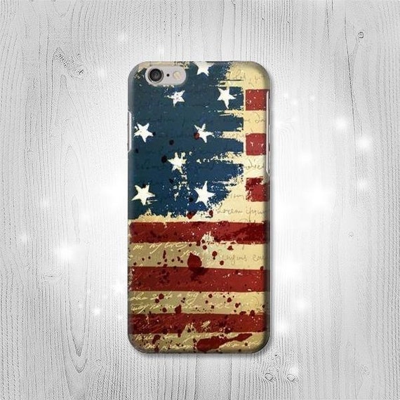 Vintage Old American Flag Hard Leather Flip Case Iphone 14 Etsy