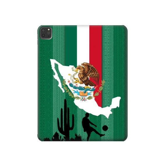 Mexico Football Soccer Map Flag Hard Back Case for iPad 6 5 9.7