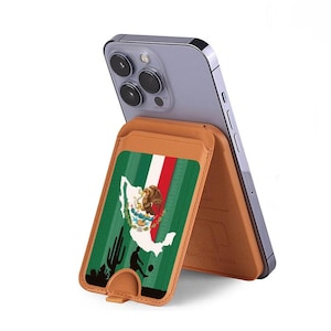 Mexiko Fußball Fußball Karte Flagge Grafik Magnet Kartenhalter mit MagSafe für iPhone 16 15 14 13 Pro Max und andere Smartphone