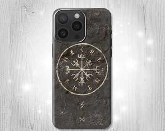 Norse Ancient Viking Symbol Hard & Leather Flip Case iPhone 16 Pro Max Plus Samsung Galaxy Z Flip 7 Fold7 Note S24 A15 Google Pixel