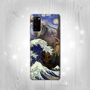 World Art Van Gogh Hokusai Da Vinci Hard & Leather Flip Case Huawei Motorola Moto G Stylus Power Motorola Razr 50 Nokia OnePlus Sony Xperia