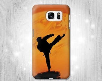 Funda protectora Dragon Karate Kick de cuero y resistente con tapa para Huawei, Motorola Moto G Stylus Power, Motorola Razr 70, Nokia OnePlus y Sony Xperia.