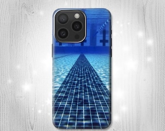 Swimming Pool Hard & Leather Flip Case iPhone 16 Pro Max Plus Samsung Galaxy Z Flip 7 Fold7 Note S24 A15 Google Pixel