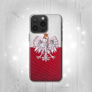 Custodia rigida e in pelle con bandiera europea e calcio Polonia per iPhone 16 Pro Max Plus Samsung Galaxy Z Flip 6 Fold6 Note S24 A15 Google Pixel