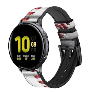 New Baseball Leather & Silicone Smart Watch Band Strap For Samsung Garmin Fossil Wristwatch 18-24mm