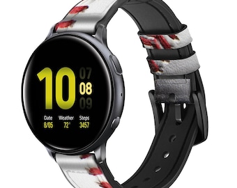 New Baseball Leder & Silikon Smart Uhrenarmband Strap für Samsung Samsung Fossil Armbanduhr 18-24mm