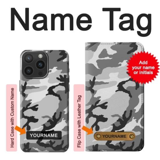 Snow Camo Camouflage Graphic Printed Hard & Leather Flip Case